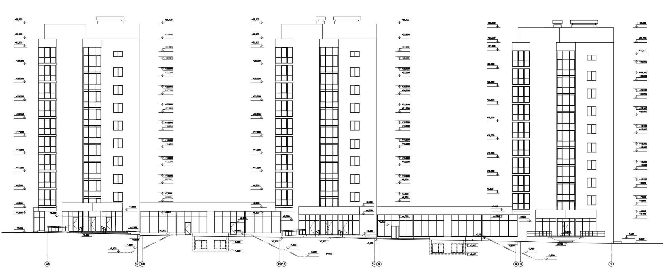 Neubau einer Wohnanlage mit integrierten und angebauten Nutzflächen in der Kowpaka-Straße 59/4 in Sumy